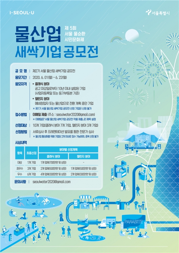 제2기 물산업 새싹기업 공모전 포스터