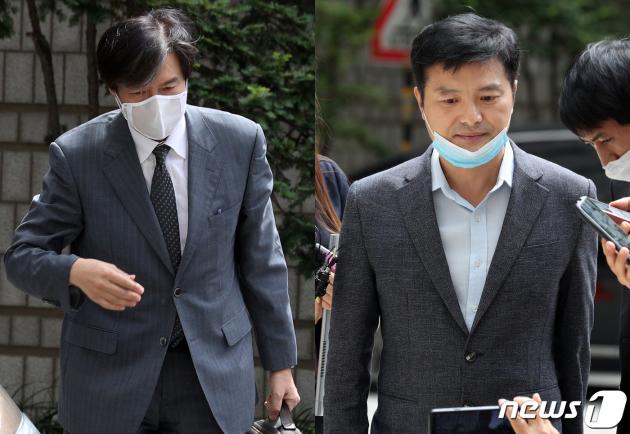 조국 전 법무부 장관(왼쪽)과 김태우 강서구청장.  /뉴스1 ⓒ News1 황기선 기자