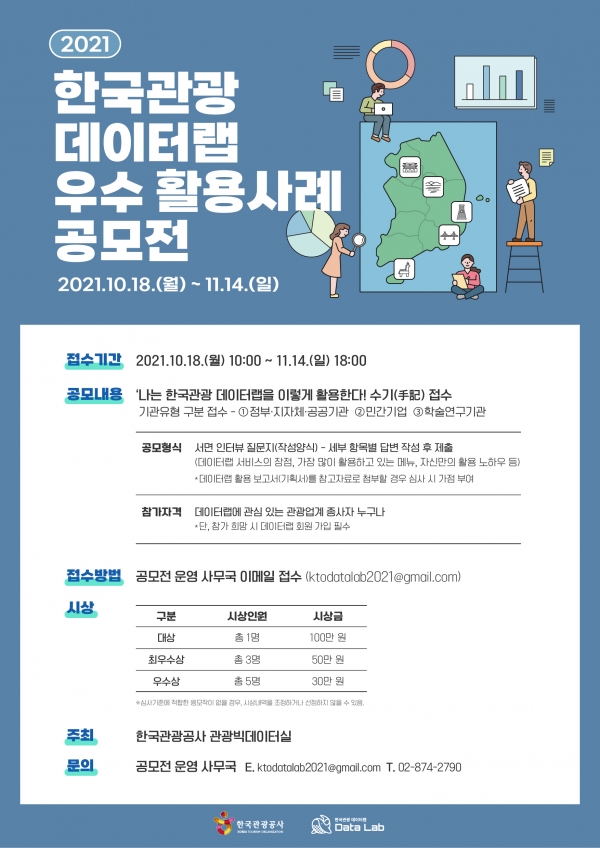 한국관광 데이터랩 우수 활용사례 공모전’ 포스터