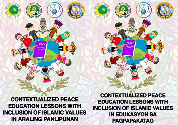 필리핀 방사모로 자치구역 평화교육 사회, 도덕 교과서 표지(사진 = HWPL)
