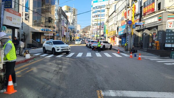 남동구, 용천로 오거리 ‘횡단보도’설치로 보행 안전 확보